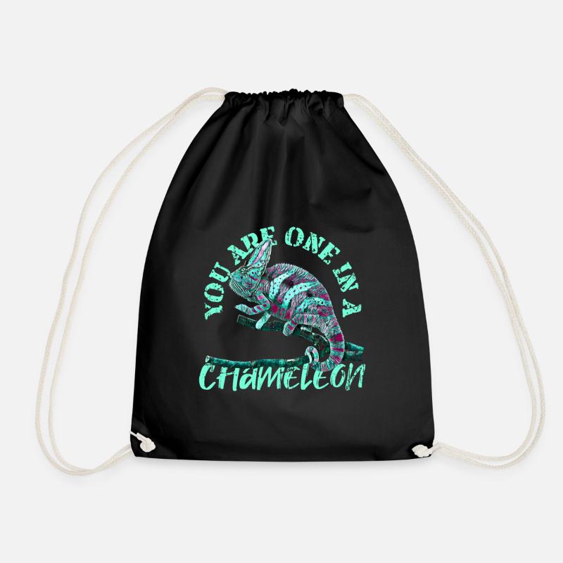 Chamäleon - Turnbeutel - Schwarz