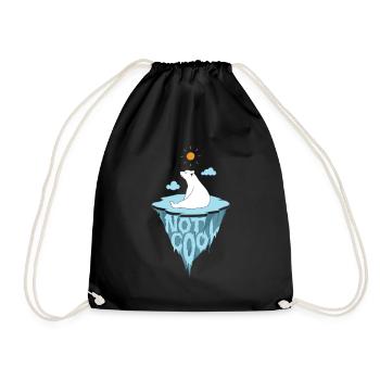 Ours polaire cadeau de t-shirt de la crème glacée environnementale ours d'amour Polar Bears - Sac de sport léger - noir - Devant