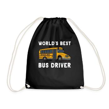 Cadeau d'autobus scolaire Meilleur conducteur d'autobus scolaire - Sac de sport léger - noir - Devant