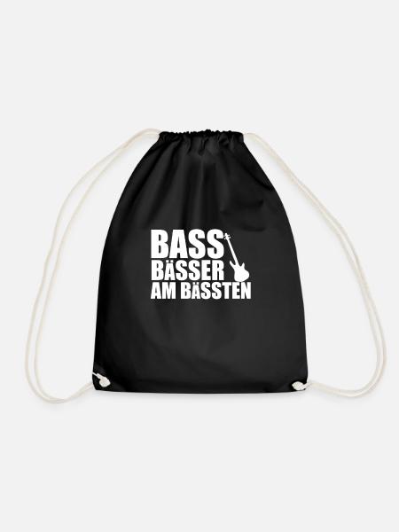 Bass Player Gift BASS BÄSSER AM BÄSSTEN Bassist - Turnbeutel - Schwarz