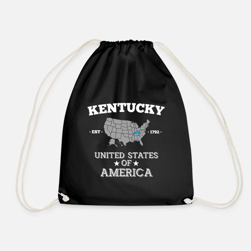 Kentucky - Drawstring Bag - black