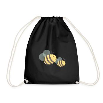Abeilles Abeilles Apiculture insecte miel Guêpe Bourdons - Sac de sport léger - noir - Devant