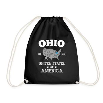 Ohio - Turnbeutel - Schwarz - Vorne