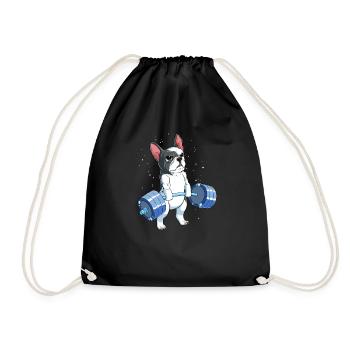 This Fitness Dog design is the perfect gift for - Drawstring Bag - black - Front