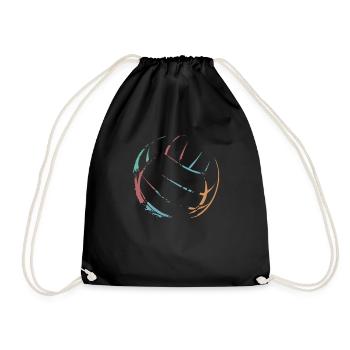 Retro Volleyball - Drawstring Bag - black - Front