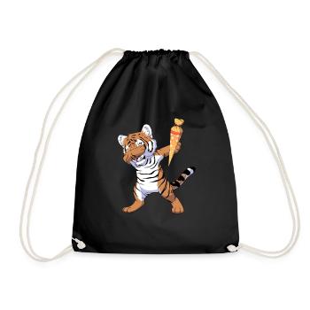 Dabbing Schultiger - Turnbeutel - Schwarz - Vorne