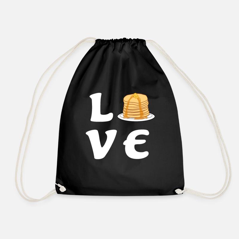 Pfannkuchen Eierkuchen Palatschinken Geschenk - Turnbeutel - Schwarz