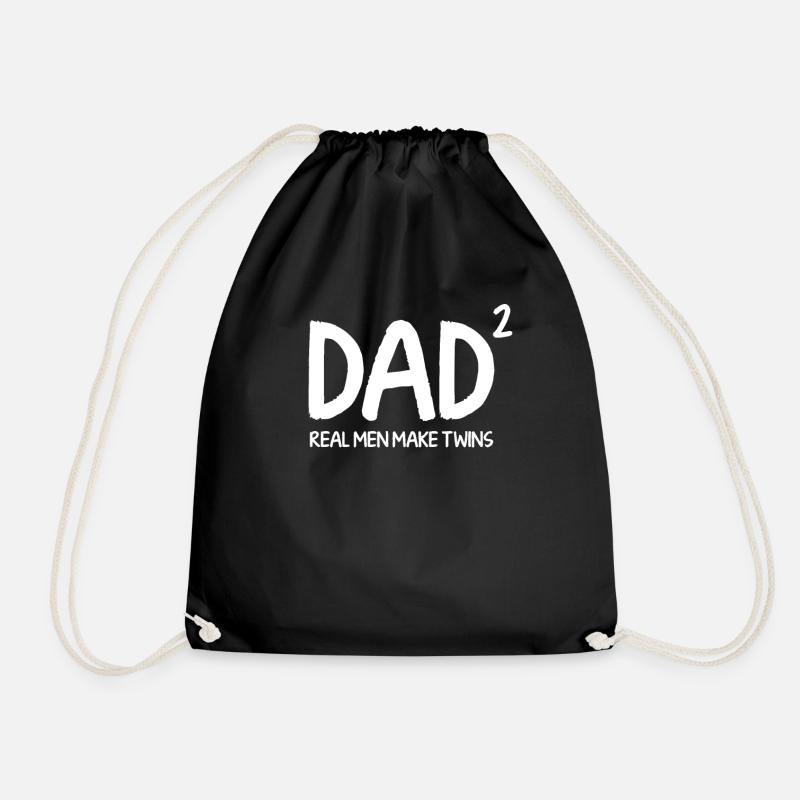 Vater Papa Zwillinge - Turnbeutel - Schwarz