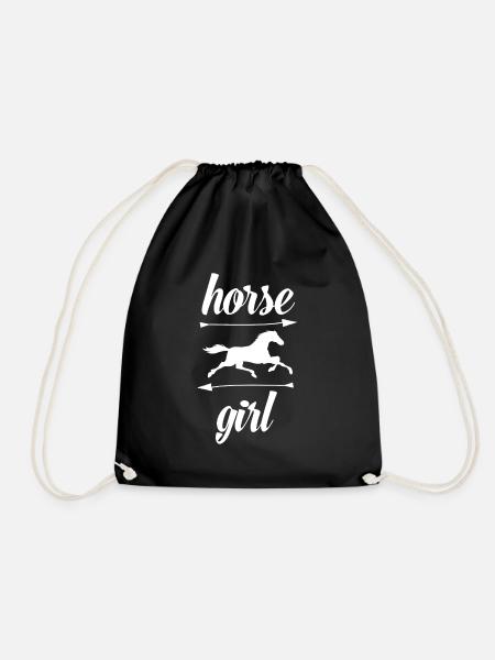 Pferd Girl - Turnbeutel - Schwarz