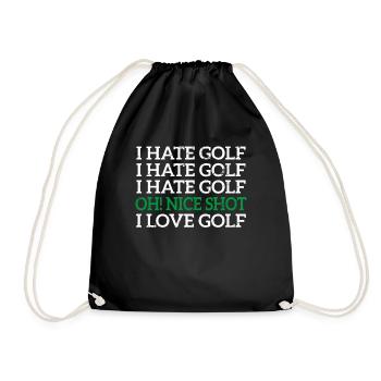 Golfing - Drawstring Bag - black - Front