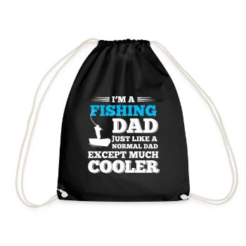 Pêche pêche papa - Sac de sport léger - noir - Devant