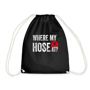 Firefighter firefighter - Drawstring Bag - black - Front