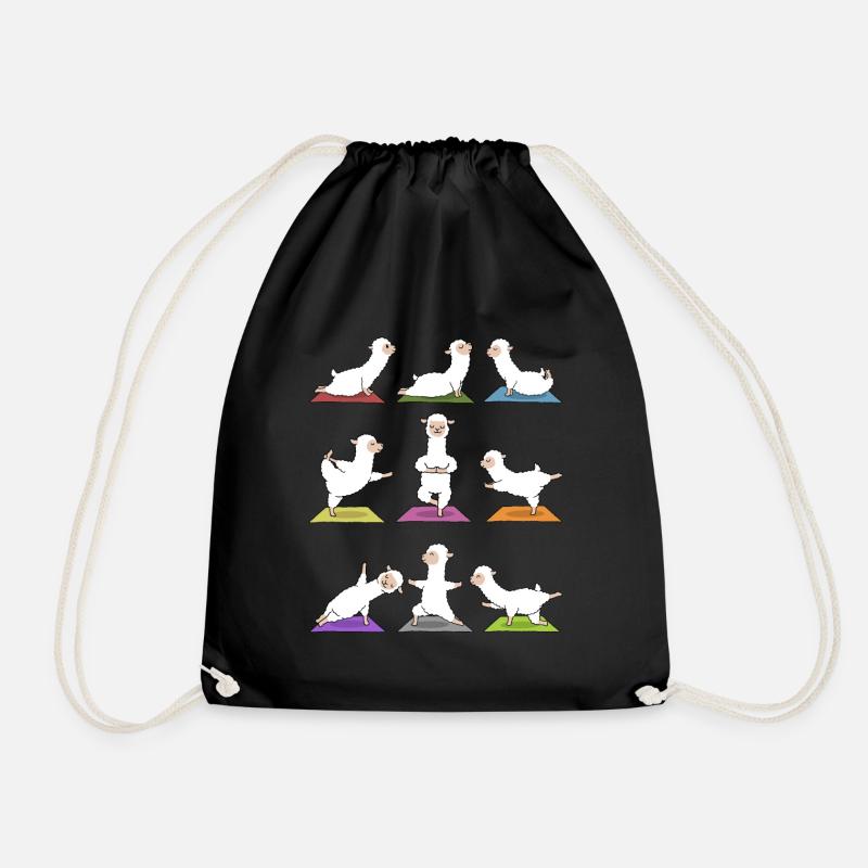 Yoga Alpaka - Turnbeutel - Schwarz
