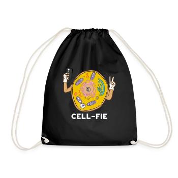 Cellfie Science Biology Cell Laboratory - Drawstring Bag - black - Front
