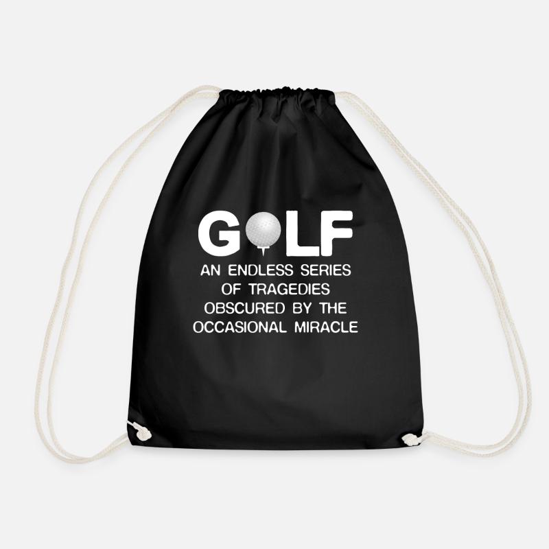 Golf golfen - Turnbeutel - Schwarz