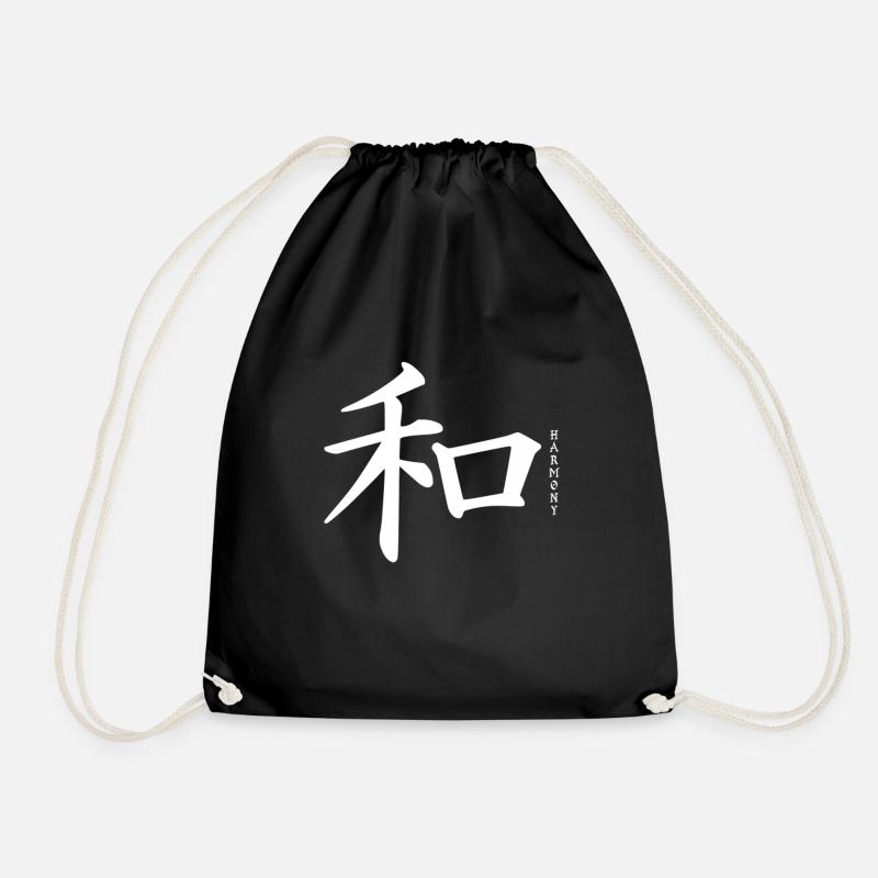 Frieden japanische Kunst - Turnbeutel - Schwarz