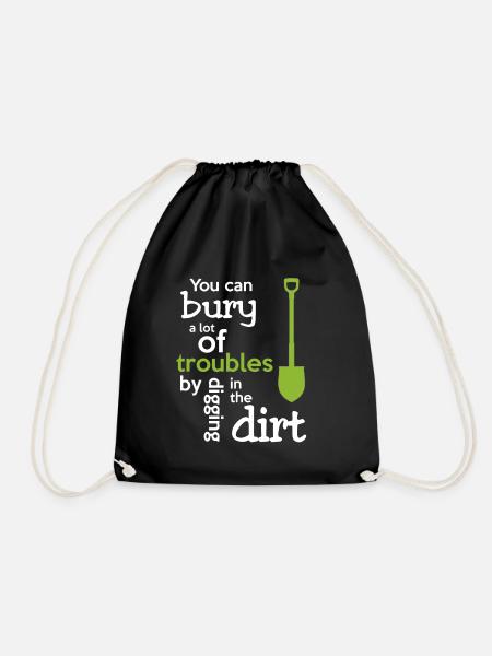 Gardener garden - Drawstring Bag - black