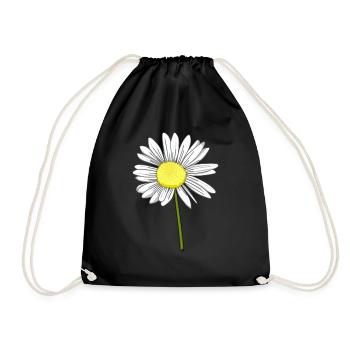 Marguerite fleur fleurs marguerites jardin - Sac de sport léger - noir - Devant