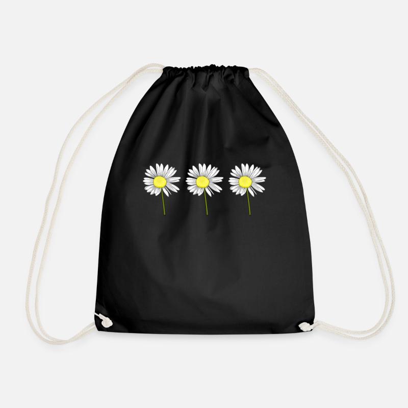 Gänseblümchen Blume Blumig Margeriten Garten - Turnbeutel - Schwarz