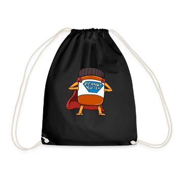 Biscuit au beurre de cacahuètes - Sac de sport léger - noir - Devant