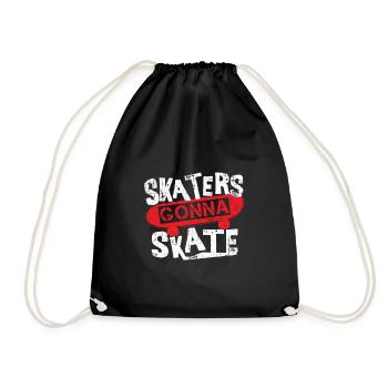 Skateboard - Turnbeutel - Schwarz - Vorne