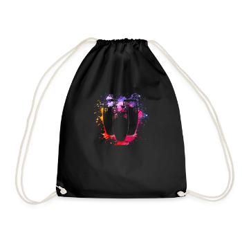 Conga Drums Trommel Schlagzeug Drummer Geschenke - Turnbeutel - Schwarz - Vorne