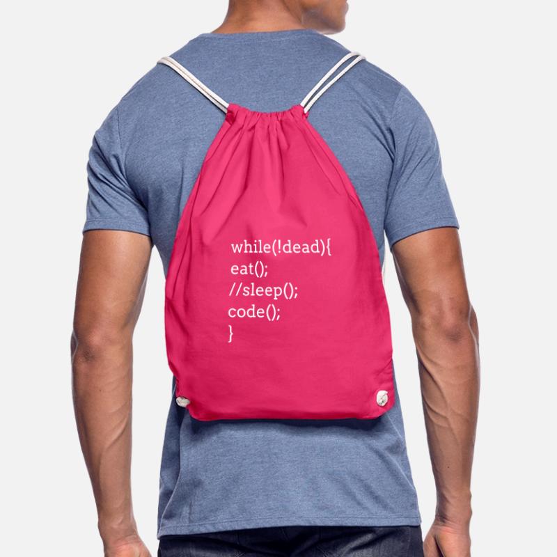 Programming computer science developer word game Drawstring Bag