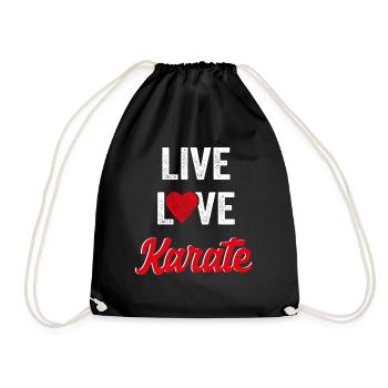 karate - Drawstring Bag - black - Front