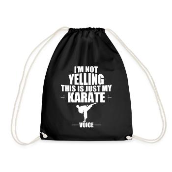 karate - Drawstring Bag - black - Front