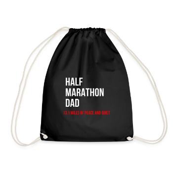 Halbmarathonlauf Papa Dad 13.1 Miles Ruhe Laufen - Turnbeutel - Schwarz - Vorne