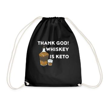 Keto Diet Funny Whiskey est un cadeau Keto - Sac de sport léger - noir - Devant
