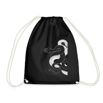 Snake - Drawstring Bag - black - Front