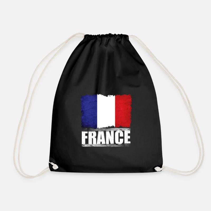 Frankreich - Turnbeutel - Schwarz