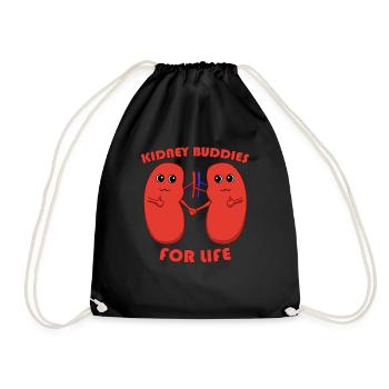 Niere Organ Transplantation Nierentransplantation - Turnbeutel - Schwarz - Vorne