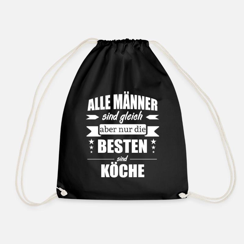 Koch kochen - Turnbeutel - Schwarz