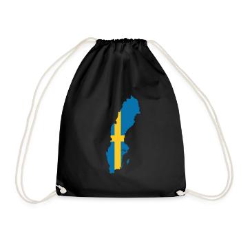 Sweden - Drawstring Bag - black - Front