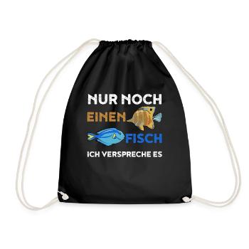 Aquarium Lustiges Nur noch ein Fisch Geschenk - Turnbeutel - Schwarz - Vorne