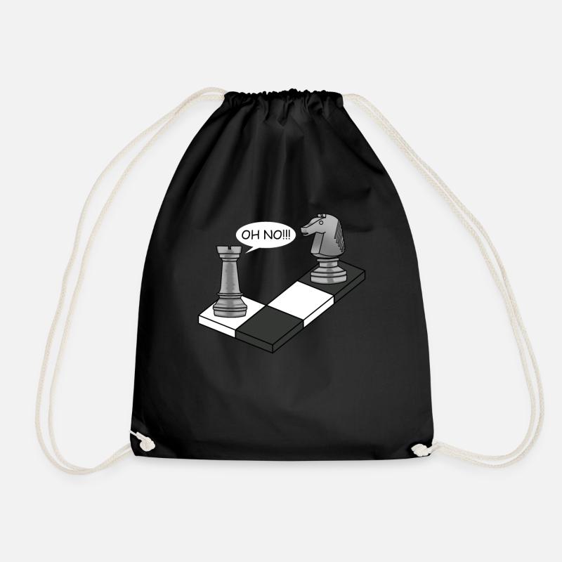 Schachzug Schach Pferd Bauer Schachfigur Geschenk - Turnbeutel - Schwarz