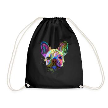 Cadeau de bouledogue français Bouledogue français - Sac de sport léger - noir - Devant