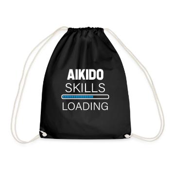Aikido Skills - Turnbeutel - Schwarz - Vorne