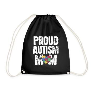 Autisme autisme autiste maman maman maman - Sac de sport léger - noir - Devant