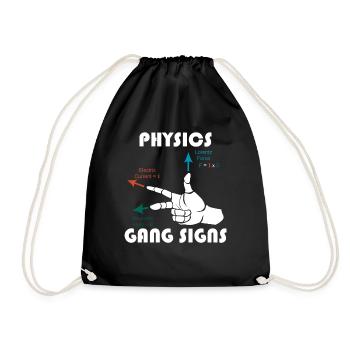 Règle de main droite Physics Math Teacher Math - Sac de sport léger - noir - Devant