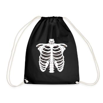 Squelette squelette - Sac de sport léger - noir - Devant