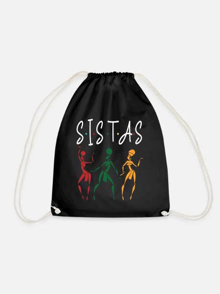 Sista's Black History - Drawstring Bag - black