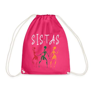 Sistas Black History - Turnbeutel - Fuchsia - Vorne