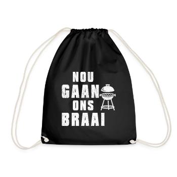 nou gaan ons braai histoire noire - Sac de sport léger - noir - Devant