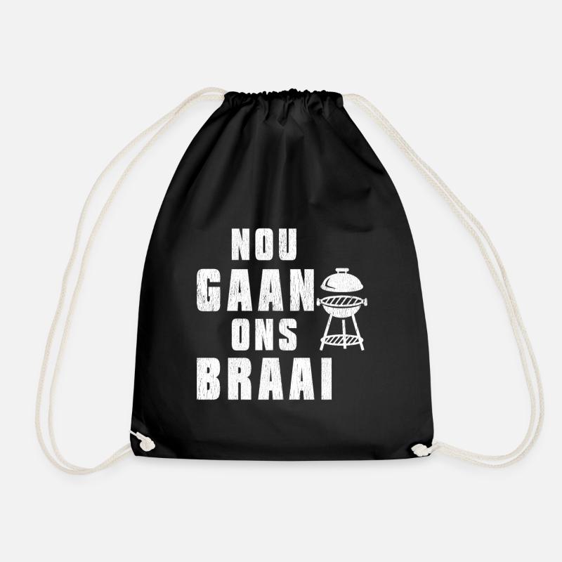 nou gaan ons braai black history - Turnbeutel - Schwarz