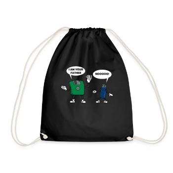 Clé USB cadeau technologie informatique - Sac de sport léger - noir - Devant