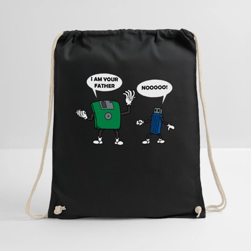 Computer technology floppy disk USB stick gift Drawstring Bag