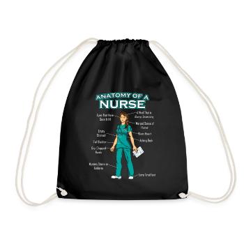 Infirmière anatomie hôpital de médecine - Sac de sport léger - noir - Devant